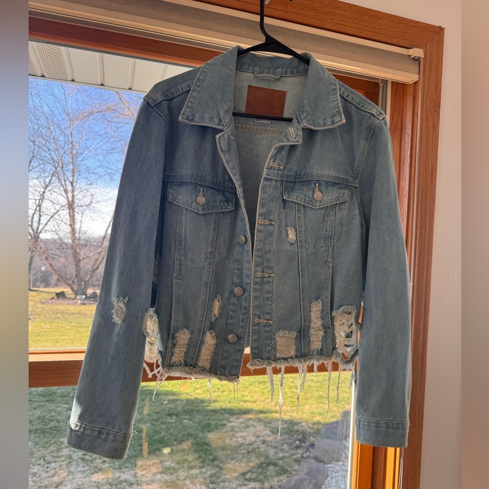 BBJ Los Angeles- distressed denim jacket